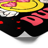Retro Smile Face One Loved Dude Valentines Day Men Poster (Ecke)