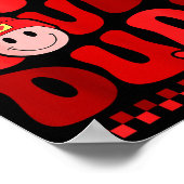 Retro Smile Face One Loved Dude Valentines Day Men Poster (Ecke)