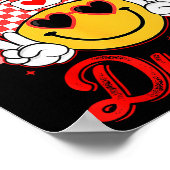 Retro Smile Face One Loved Dude Valentines Day Men Poster (Ecke)