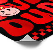 Retro Smile Face One Loved Dude Valentines Day Men Poster (Ecke)