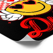 Retro Smile Face One Loved Dude Valentines Day Men Poster (Ecke)