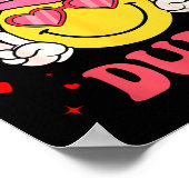 Retro Smile Face One Loved Dude Valentines Day Men Poster (Ecke)