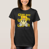 Retro Smile Face Softball Game Day Vibes Softball T-Shirt (Vorderseite)