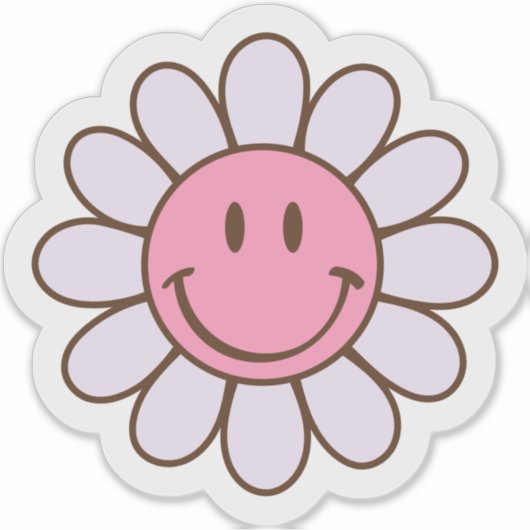 Retro Smile Face Sticker (Vorderseite)