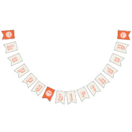 Retro Smile Happy Birthday Wimpelkette