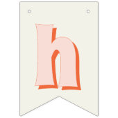 Retro Smile Happy Birthday Wimpelkette (Zweite Fahne)