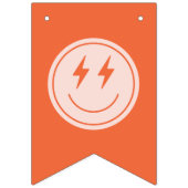 Retro Smile Happy Birthday Wimpelkette (Erste Fahne)