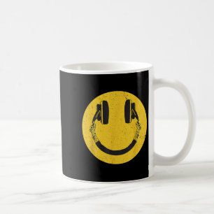 Retro Smile Music Face Kopfhörer 90er Männer Fraue Kaffeetasse