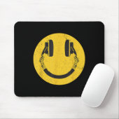 Retro Smile Music Face Kopfhörer 90er Männer Fraue Mousepad (Mit Mouse)