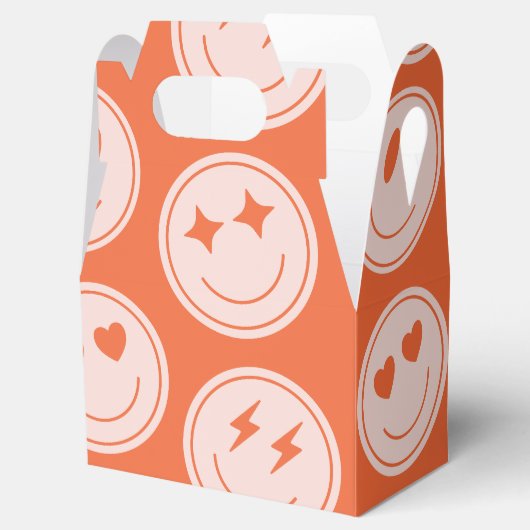 Retro Smile Pattern Gevor Box Geschenkschachtel (Geöffnet)