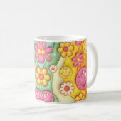 Retro Smiley Kaffeetasse (VorderseiteRechts)
