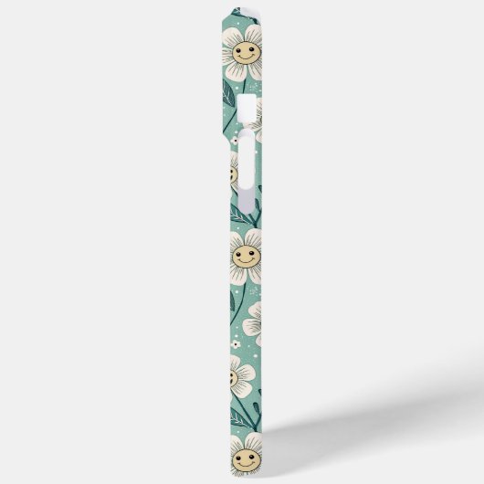 Retro Smiling Daisies - Groovy Boho Case-Mate iPhone Hülle (Rückseite / Links)