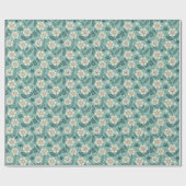 Retro Smiling Daisies Pattern - Groovy 70er Boho Geschenkpapier (Flach)