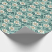 Retro Smiling Daisies Pattern - Groovy 70er Boho Geschenkpapier (Ecke)