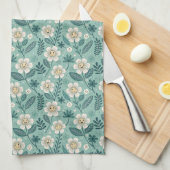 Retro Smiling Daisies Pattern - Groovy 70er Boho Geschirrtuch (Viertel Falte)