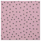Retro Smiling Flower Pattern in black and Rosa Stoff (Muster)