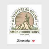 Retro Smoky Mountain Wanderung Aufkleber (Blatt)