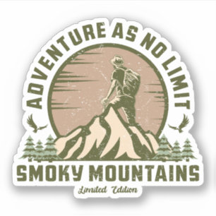 Retro Smoky Mountain Wanderung Aufkleber