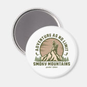 Retro Smoky Mountain Wanderung Magnet (Vorderseite/Rückseite)