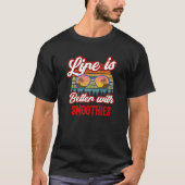 Retro Smoothies Sonnenuntergang mit Smoothies T-Shirt (Vorderseite)