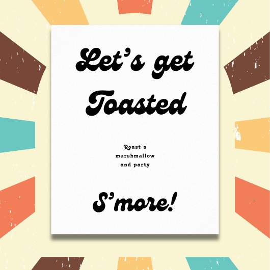 Retro S'more Bar | Roast a Marshmallow Wedding Poster