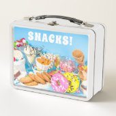 Retro Snack Food Desserts Metall Brotdose (Vorderseite)