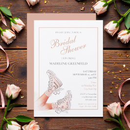 Retro Sneakers Peach Wedding Bridal Shower Einladung