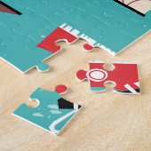 Retro-Sneakers: Vintages nahtloses Muster. Puzzle (Seite)
