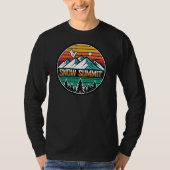 Retro Snow Summit Snowboard oder Ski T-Shirt (Vorderseite)