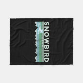 Retro Snowbird, Utah Skilaufen Fleecedecke (Vorderseite (Horizontal))
