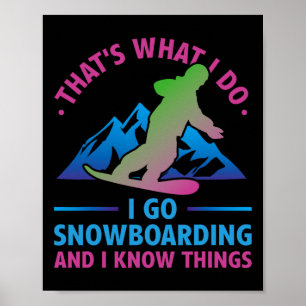 Retro Snowboard der 90er 80er Das ist, was ich mac Poster