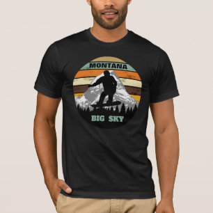 Retro Snowboard Montana Skipisten T-Shirt