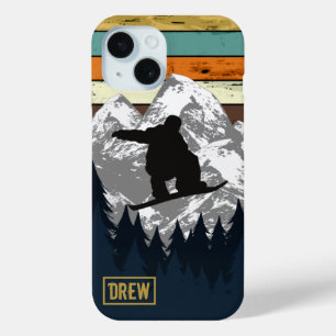 Retro Snowboard Skifahren Berge Skipisten Name Case-Mate iPhone Hülle