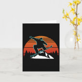 Retro Snowboard Snowboarder Gaben Wintersport Sn Karte (Gelbe Blume)
