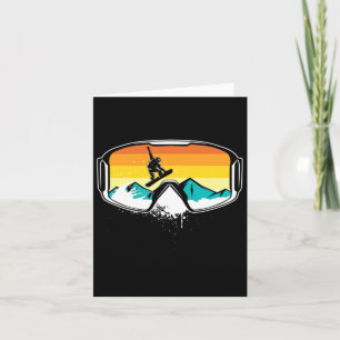 Retro Snowboard Snowboarder Snowboarder Freestyle Karte