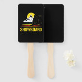 Retro-Snowboard Vintag Fächer (Vorne und Hinten)