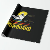 Retro-Snowboard Vintag Geschenkpapier (Ungerollt)