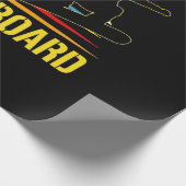 Retro-Snowboard Vintag Geschenkpapier (Ecke)