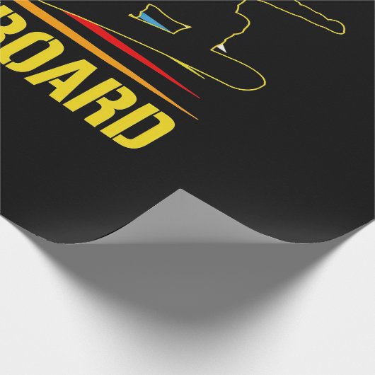 Retro-Snowboard Vintag Geschenkpapier (Ecke)