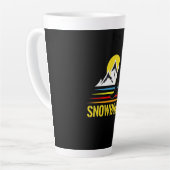Retro-Snowboard Vintag Milchtasse (Linke Ecke)