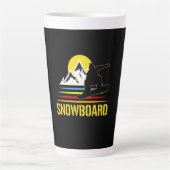 Retro-Snowboard Vintag Milchtasse (Vorderseite)