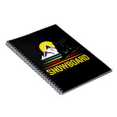 Retro-Snowboard Vintag Notizblock (Rechte Seite)