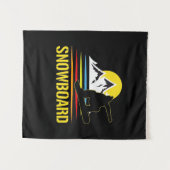 Retro-Snowboard Vintag Wandteppich (Vorderseite (Horizontal))