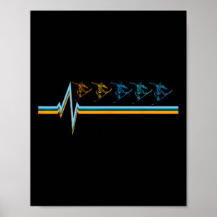 Retro-Snowboard - Vintage-Snowboarder Snowboarden Poster