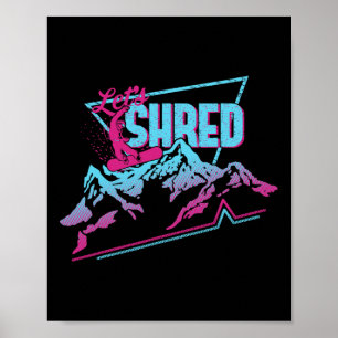 Retro-Snowboardbekleidung 80er 90er Jahre Vintage Poster