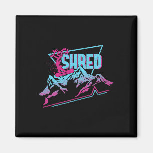 Retro-Snowboardbekleidung 80er 90er Retro-Snowboar Magnet