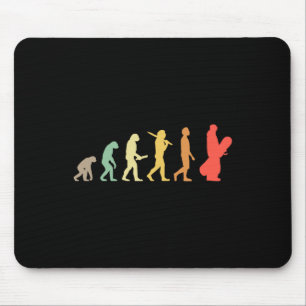 Retro Snowboarden Evolution Geschenk für Snowboard Mousepad