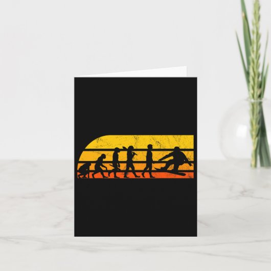 Retro-Snowboarden Evolution Vintage Karte (Vorderseite)