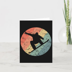 Retro Snowboarden Skifahren Schnee Winter Sport Sn Karte