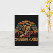 Retro Snowboarden Sunset Snowboard Winter Snowboar Karte (Gelbe Blume)